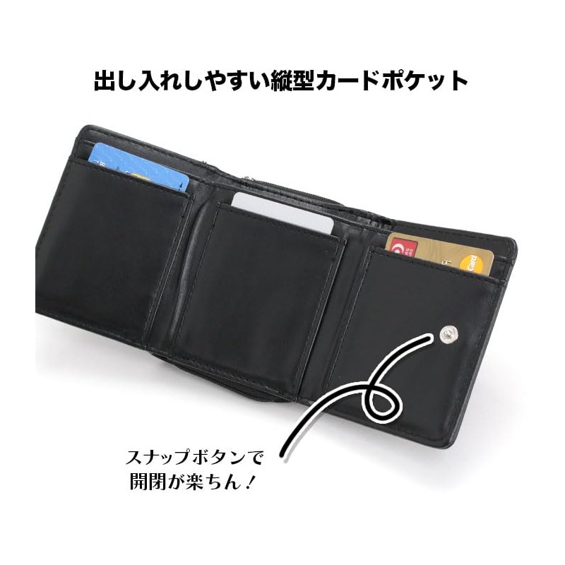 Bendibis BDW-8395 Wallet, Mini Wallet, Trifold, Synthetic Leather, Foil Print,