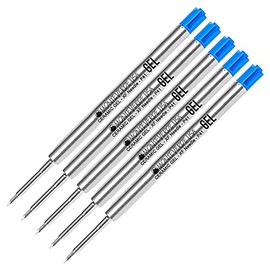 Lanier Combo Pack - 5 Pack - Monteverde® Capless Ceramic Gel™ P41 Ink Refill Compatible with Most Parker® Style Ballpoint Pens - Blue (Extra Fine 0.5mm)