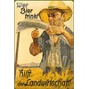 AGDeko® Schild aus Holz 12x18cm wer Bier trinkt Landwirtschaft zum