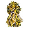 Solid Canvas Wired Edge Ribbon, 10 Yards (Yellow, 3.8cm )