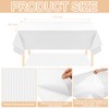 Sinload 25 Pack White Paper Tablecloths for Rectangle Tables 55