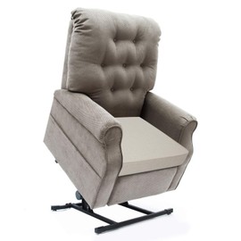 BUYUE Chair Lifting Cushion for Elderly 20" x 20" x 3", Friendly Woven Fabric High-Density Foam Recliner Chair Pad Couch Armchair Seat Cushion, Beige