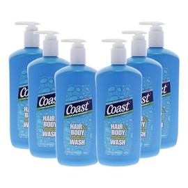 Coast Classic Scent Body Wash - Hair and Body Dual Action Formula Shower Gel - Deep-Cleansing Gel Texture - Hydrating Body Wash - 6 pc