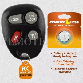 Remotez4less Replacement for Chevy GMC Oldsmobile Keyless Entry Remote Car Key Fob 1bt R2X