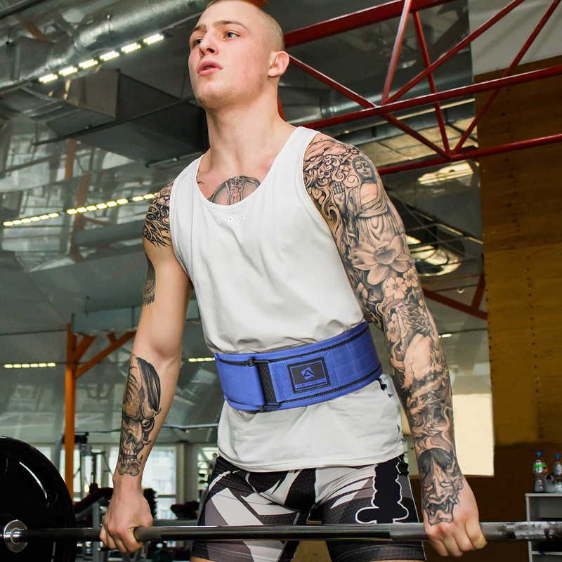 AQF Weight Lifting Belt - 4” Auto Lock Nylon Gym