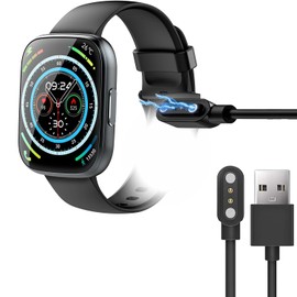 Blueshaweu Charging Cable Compatible with Puqo Smartwatch Women Men T80 1.95 Inch Cable Charger Charging Station for Puqo T80/Cillso T80 Smartwatch (Black)