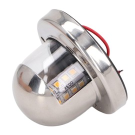 Round Navigation Light, IP66 Waterproof Round White LED Marine Boat Light, Deck Light Navigation Transom Stern Cabin Lighting, 12V, Pontoon Fishing Boat Kayak Sailboat