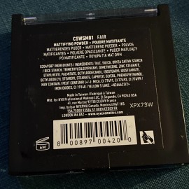 NYX CAN'T STOP WON'T STOP MATTIFYING POWDER. CSWSM01 Fair . NEW