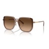 COACH Women's HC8401D Square Sunglasses, Milky Light Brown/Brown Gradient, 64