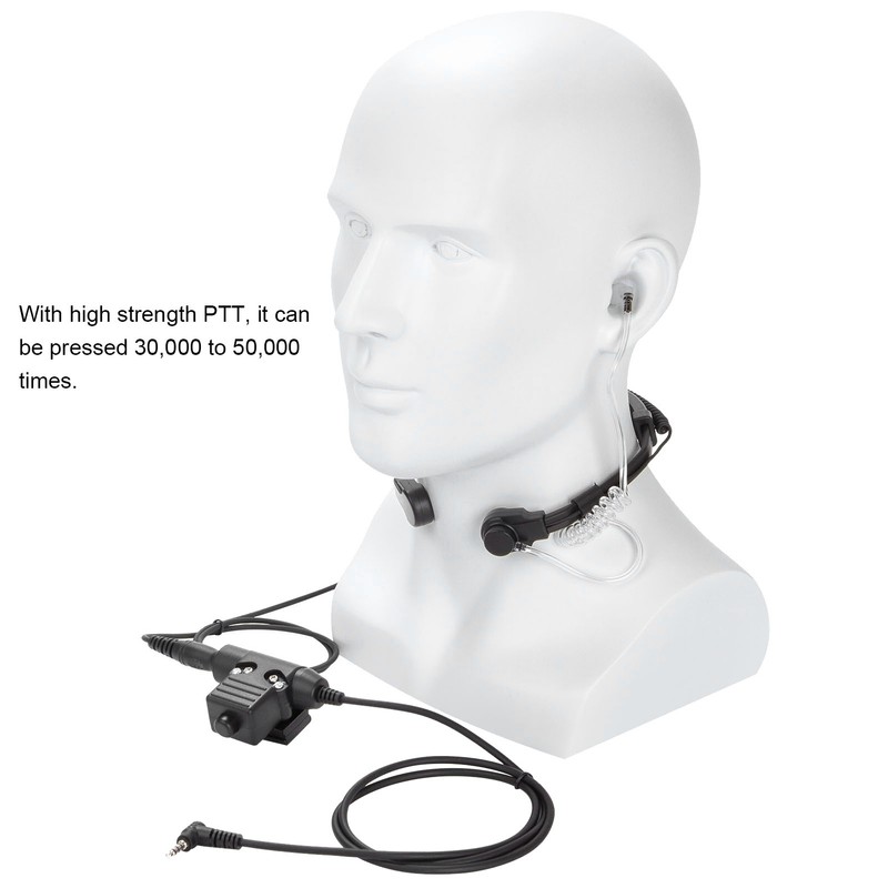 7.1mm Telescopic Throat Microphone Earpiece U94 PTT Suitable for Yaese