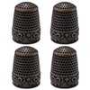FR 4Pcs Sewing Thimbles, Metal Thimbles for Hand Sewing Finger