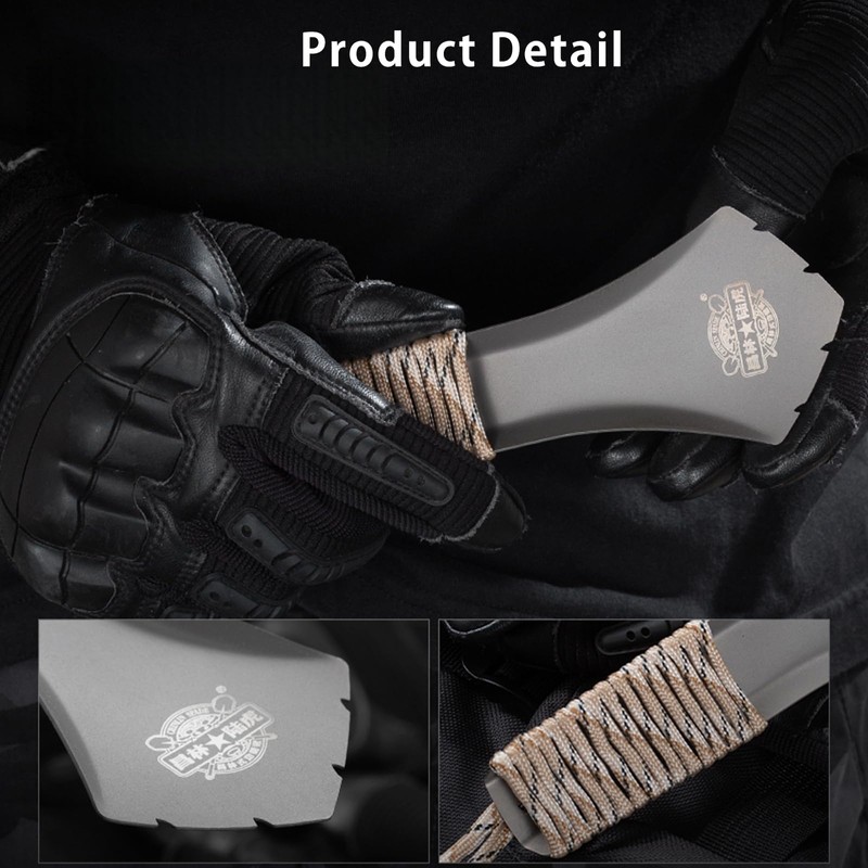 Ultralight TA2 Titanium Backpacking Trowel with Paracord Handle