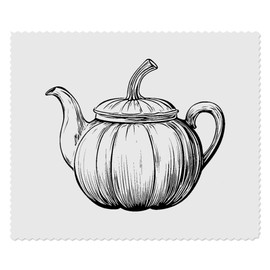 2 x 'Pumpkin Teapot' Microfibre Lens/Glasses Cleaning Cloths (LC00032155)