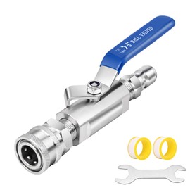 LSORPWK Ball Valve Pressure Washer,3/8 Inch Quick Connect Ball Valve for Power Washer Hose Shut Off Valve,304 Stainless Steel,5000 PSI.