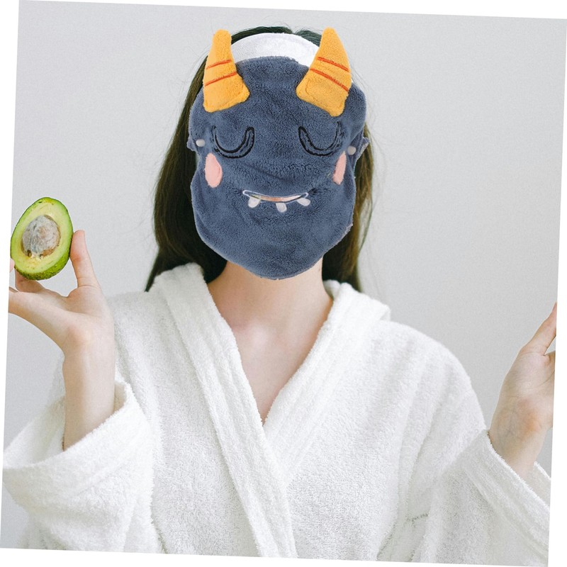 VICASKY Facial Steamer Towel Mask Cartoon Design Strap for Hot