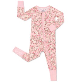 babee Reshinee Bamboo Viscose Convertible Baby Footies Pajamas, footies for babies, Zipper Pajamas Baby Girls 3-6M