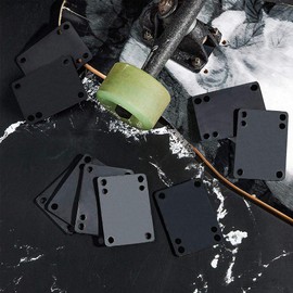 IMCCZONY 10 Pcs 3 mm Skateboard Riser Shock Pads Longboard Rise Pads Skateboard Shock Pads Soft Longboard Shockpads