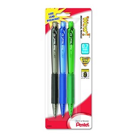 Pentel Wow Mechanical Pencil, 0.7mm, Assorted Barrels, 3 Pack (AL407BP3M) by Pentel