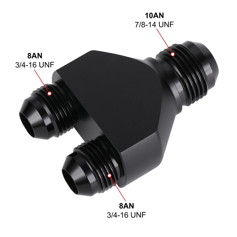 Podavelle 10AN Male to Parallel Dual 8AN 8AN Male Y