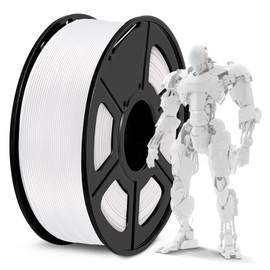 SUNLU PLA 3D Printer Filament PLA Filament 1.75mm, Neatly Wound PLA 3D Printing Filament, Dimensional Accuracy +/- 0.02 mm, Fit Most FDM 3D Printer, 1kg Spool (2.2lbs), Good for Lithophane, PLA White