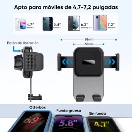 Soporte Para Celular Auto 3 En 1 Estable Con Ganchos Dobles Más Estables - El Accesorio Perfecto Para Tu Auto