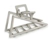 Avalaya Matte Silver Tone Geometric Triangular Hair Claw/Clamp - 75mm