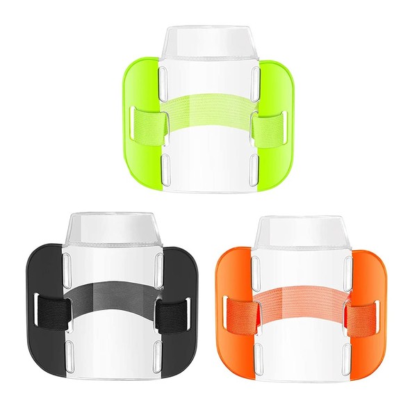 ericotry 3PCS Arm Badge Holder Adjustable High Visibility Bright Neon