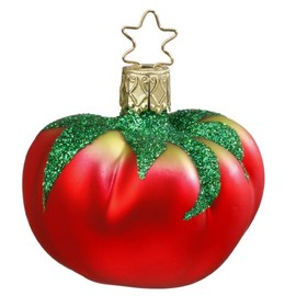 Inge-Glas Tomato 1-099-10 IGM German Blown Glass Christmas Ornament