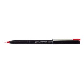 Pentel Delta Shaped Fibre Tip Variable Line Width Fountain Pen - Red