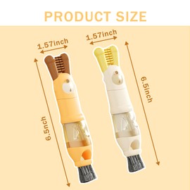 5 in 1 Cup Lid Gap Cleaning Brush Set, Multifunctional Silicone Water Bottle Brush Cleaner, Home Kitchen Crevice Cleaning Tools for Baby Bottles, Gap Tight Spaces Cup, 2 Pcs