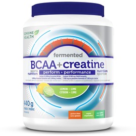 Genuine Health Fermented BCAA + Creatine, 440g Powder, Lemon Lime