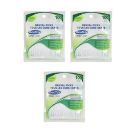 DenTek Deep Clean Bristle Picks, Removes Food & Plaque, 100 Count (Pack of 3)