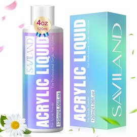Saviland Acrylic Nail Liquid - 120ml Monomer Acrylic Powder Acrylic Liquid Non-Yellowing Acrylic Nail Extension & Carving Nail Starter Home DIY