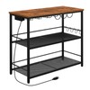 MAHANCRIS Kitchen Island with 3 Shelves, Kitchen Island with Power