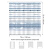 Bonhause Blue Modern Shower Curtain Abstract Striped Waterproof 180 x