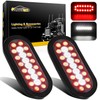 Partsam 2Pcs 6.3 inch Oval Led Stop Turn Tail Lights