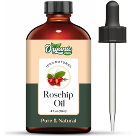 ORGANIC ZING Organic Zing Rosehip Seed (Rosa rubiginosa) Oil Cold Pressed Pure & Natural for Skin Care, Hair Care, Massage - 118ml/3.99fl oz