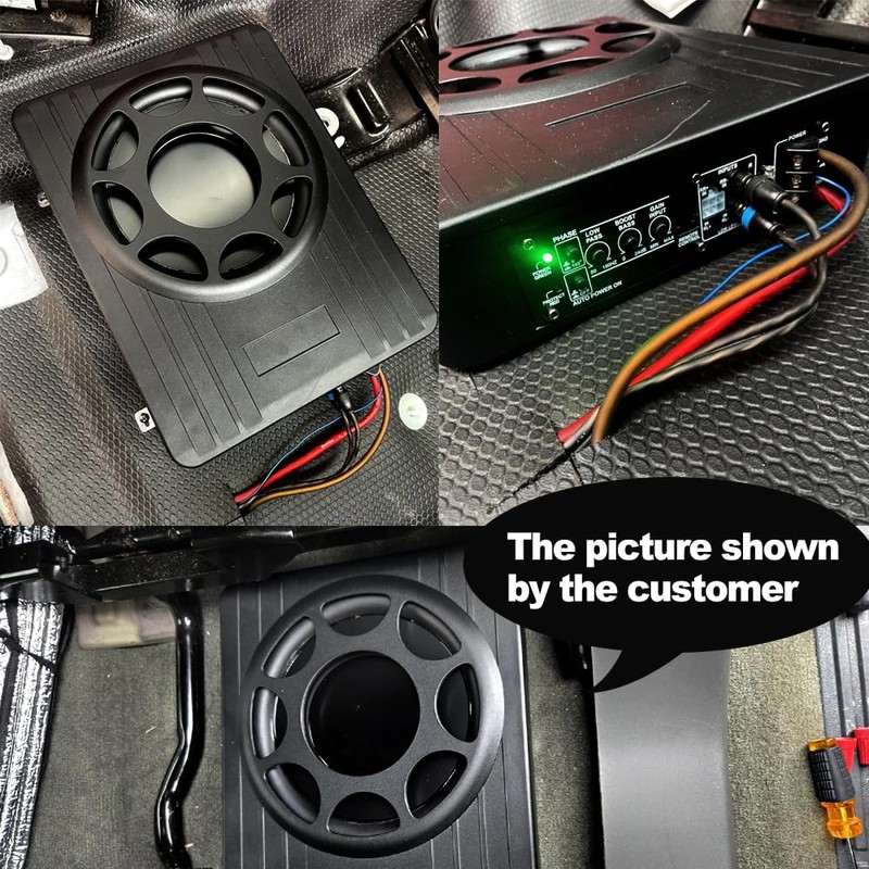 litillbuly 10 Inch 800W Car Subwoofer,Slim Under Seat Car Subwoofer