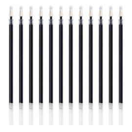 Okaywork 12 Sticks Refills, Rollerball Pen Compatible with Legami, Tip 0.5 mm, Replacement Refill Gel Rollerball Pen Refill (Black)
