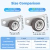 Mixizigoz Mini Side Mount Casters, Low Profile Caster Wheel- Rigid