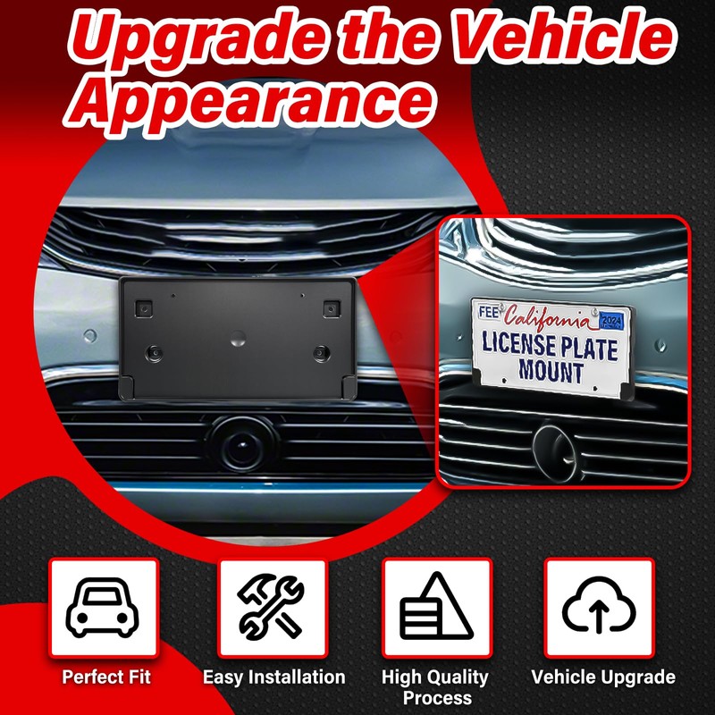Heavy-Duty ABS Front License Plate Bracket – License Plate Holder