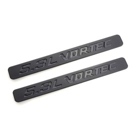 Hood Door Side Emblems Engine 3D Badge Nameplate Decals Fits for 5.3l Vortec 2PCS (All Black)