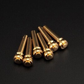 Vaguelly 3sets Guitar Bridge Pins Brass Bright Tone Durable Attractive Fit 4pcs*3