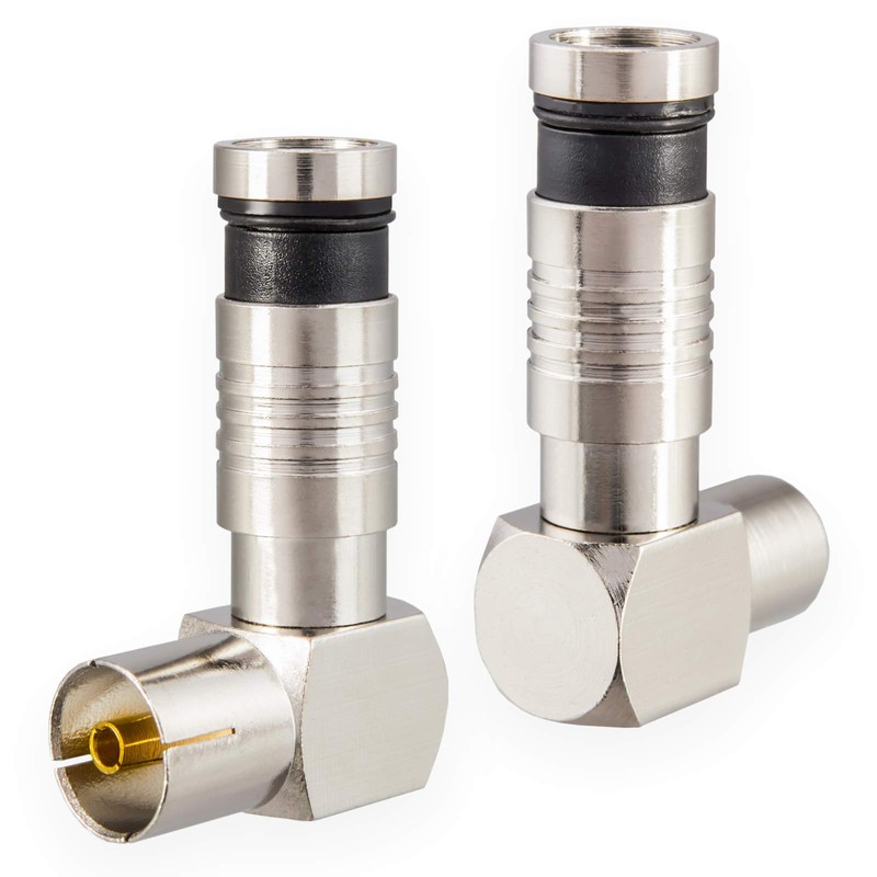 Right Angle Plug Set 2 x Male & 2 x