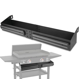 Front Griddle Caddy with 2-Pack Magnetic Tool Holders for Blackstone 28in/28XL Griddle, Grill Caddy for Blackstone Griddle Accessories 28 Inch, Large Capacity Front Tool/Bottle Shelf for Easy Access