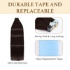 Sunfly Dark Brown Invisible Tape in Hair Extensions Human Hair