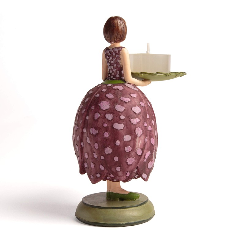 Rosemarie Schulz Decorative Figurine Tea Light Holder Chessboard Flower Girl