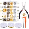 (Silver Gold and Bronze) - Paxcoo Jewellery Making Supplies Kit