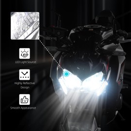 LUXEMOTO Headlight for Z900 Z650 2020-2025, LED Front Light with High Low Beam Headlamp for Kawasaki Z900 / Z650 / Z900 ABS / Z900 SE ABS / Z400 ABS 2020-2025 Accessories, Replace 23001-0048