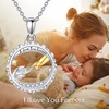 POPLYKE Mothers Day Gifts Mom Necklace from Daughter Son Sterling